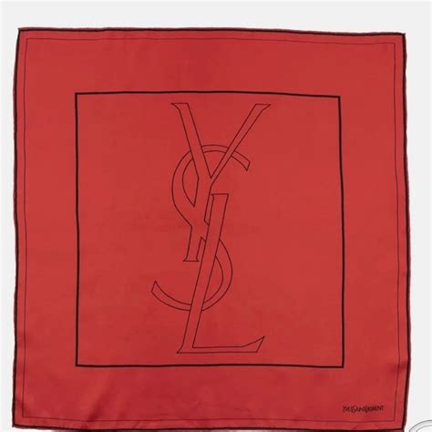 foulard ysl hand rolled paris new york silk|Vintage Ysl Foulard .